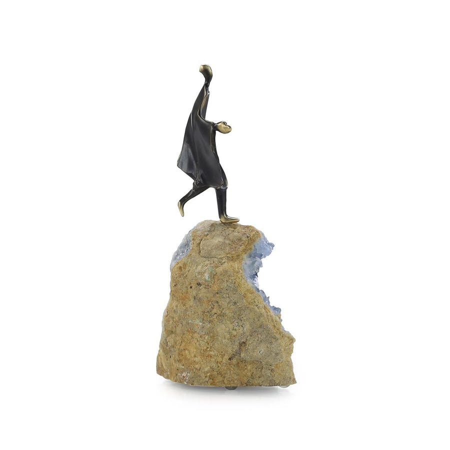 CLOAKED FIGURE SCULPTURE ON KYANITE I