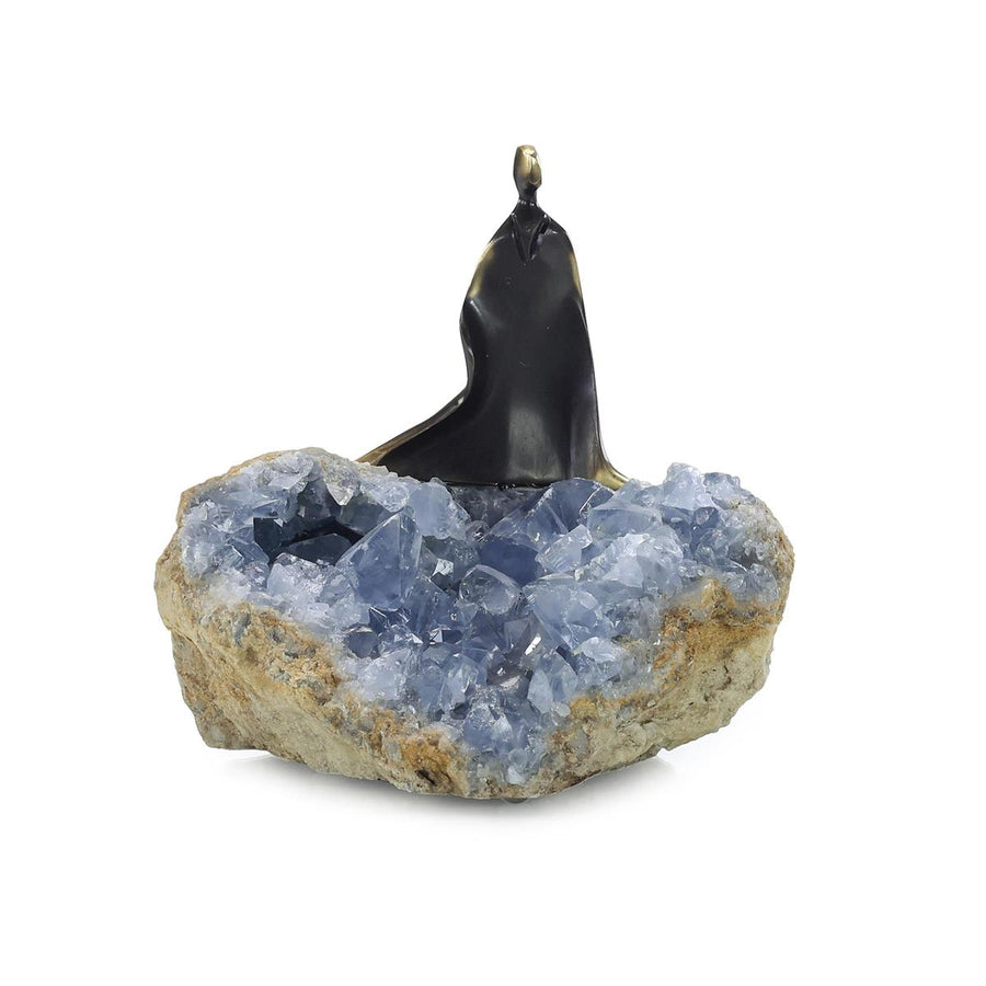 CLOAKED FIGURE SCULPTURE ON KYANITE II