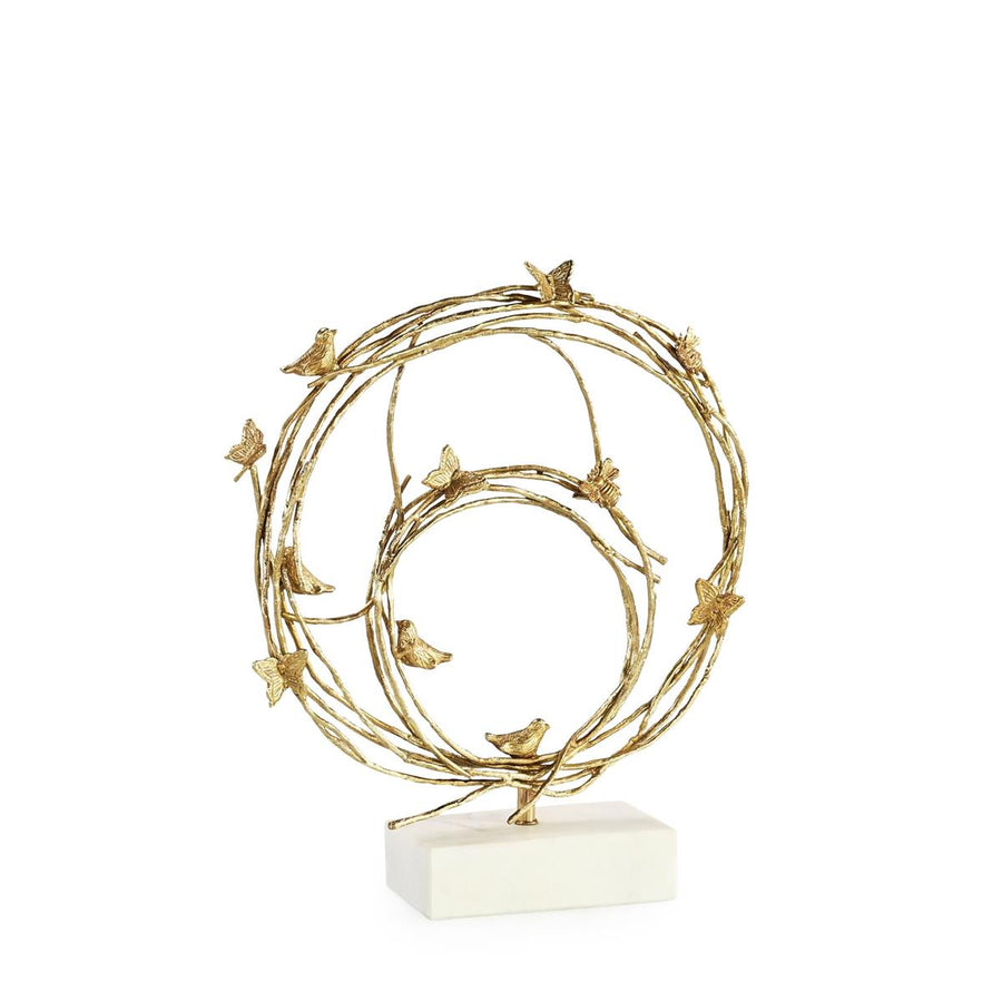ROOST SCULPTURE, SMALL BRASS