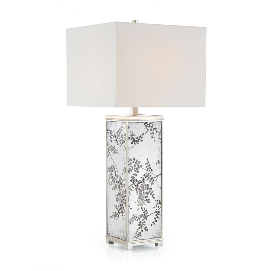 HAND PAINTED BOWS OF WINTER LEAVES TABLE LAMP