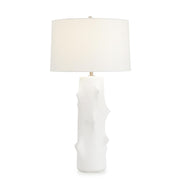 WHITE CERAMIC SCULPTED TABLE LAMP