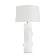 WHITE CERAMIC SCULPTED TABLE LAMP