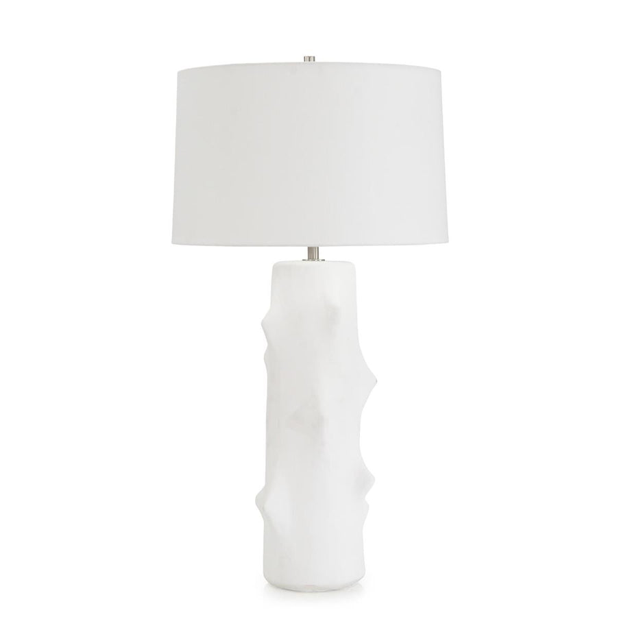 WHITE CERAMIC SCULPTED TABLE LAMP