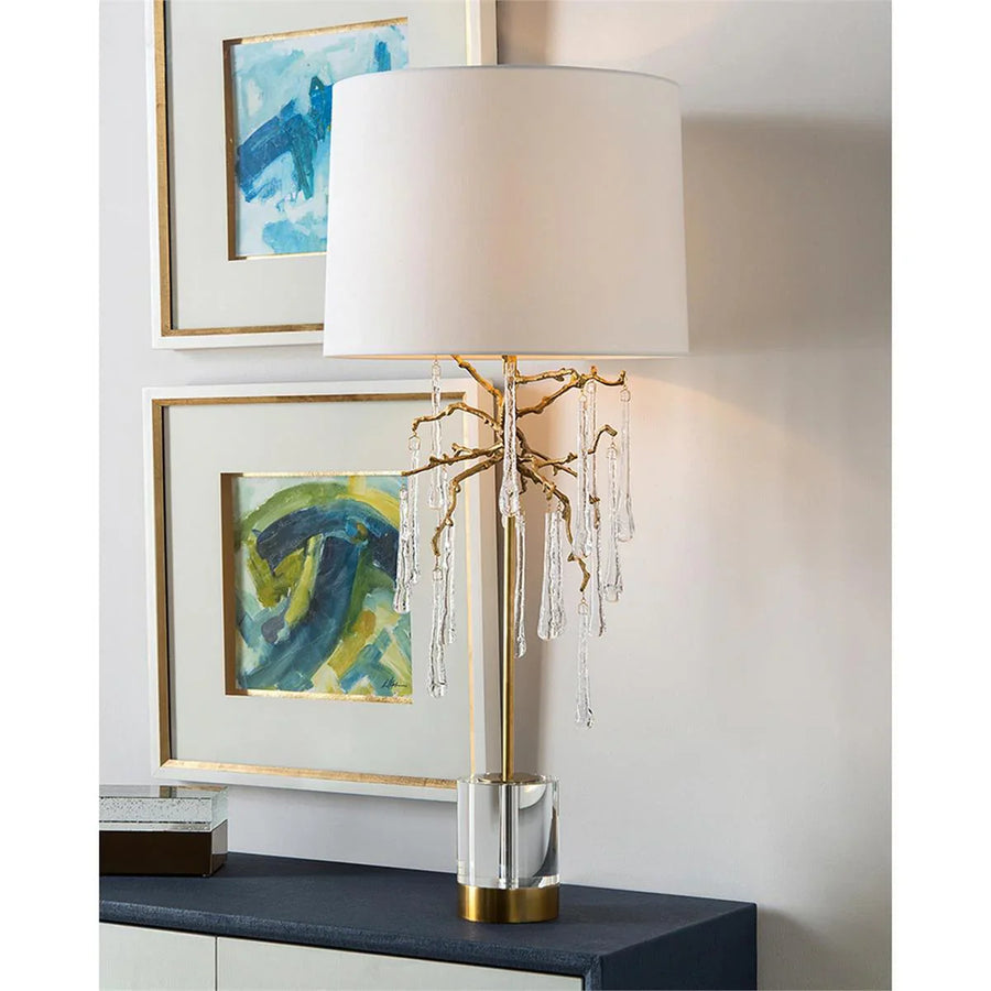 BRANCHED CRYSTAL TABLE LAMP