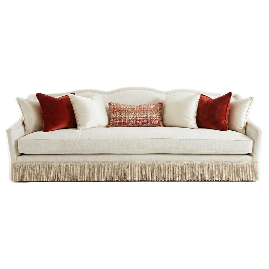 MAGGIE SOFA WITH RED PILLOWS