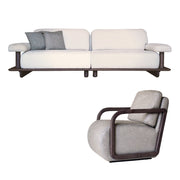 MOCHA LIVING SET - TWO SOFAS & TWO CHAIRS