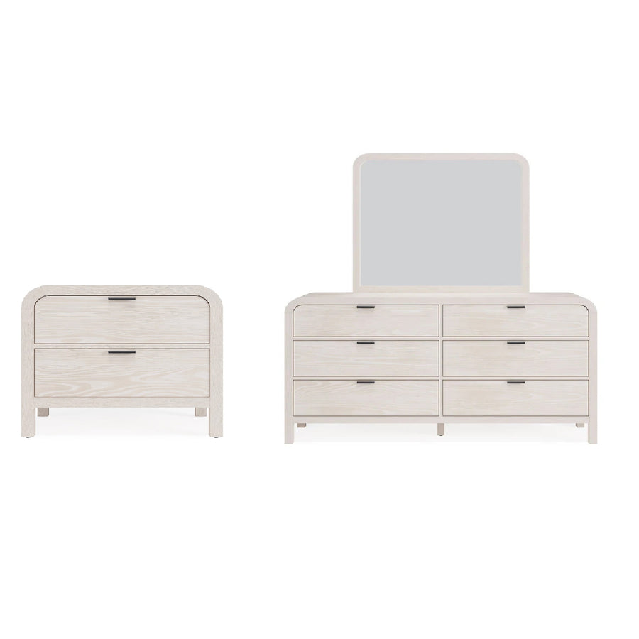 DRAKE NIGHTSTAND & DREESER WITH MIRROR