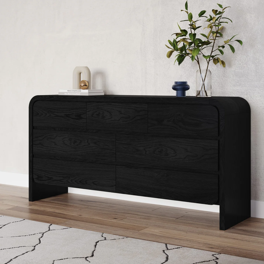 ELORA NIGHTSTAND & DREESER WITH MIRROR