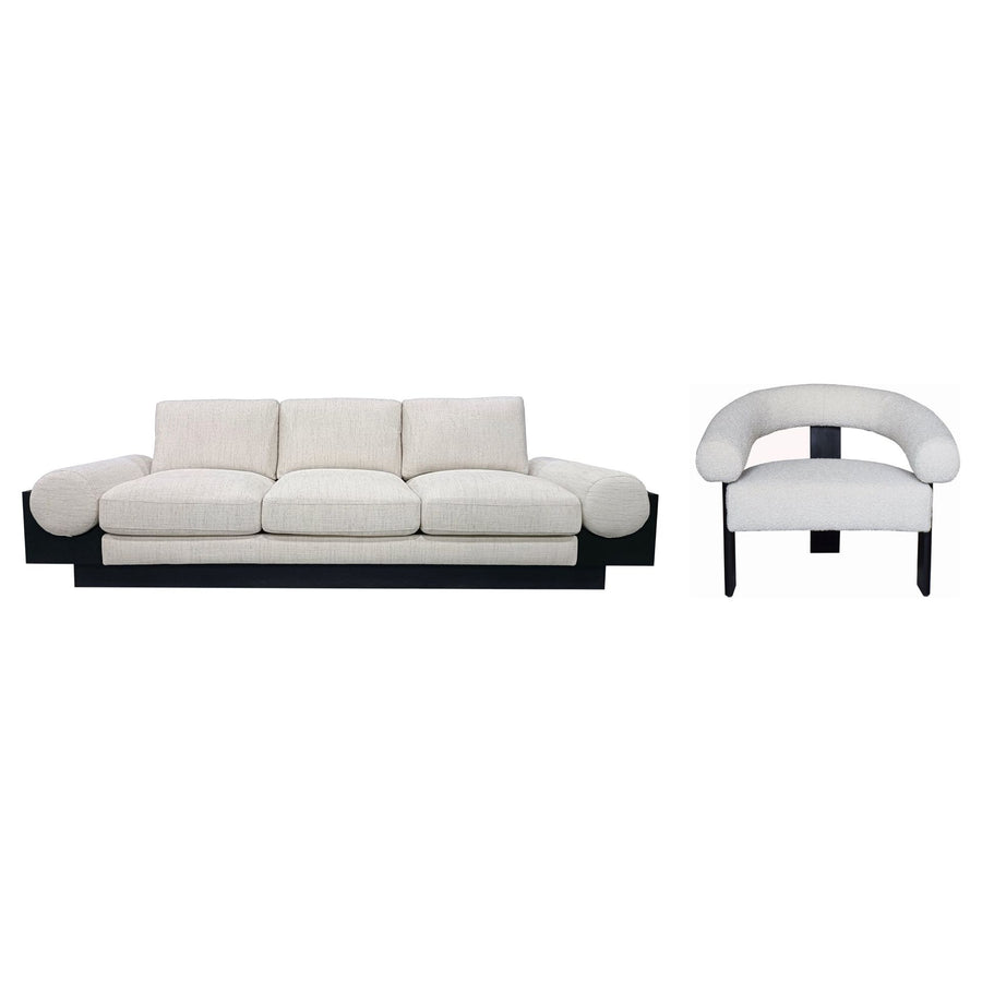 BOLSTER LIVING SET - TWO SOFAS & TWO CHAIRS