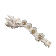 DRIFTWOOD 21" 4 CUP TEA LIGHT HOLDER , WHITE