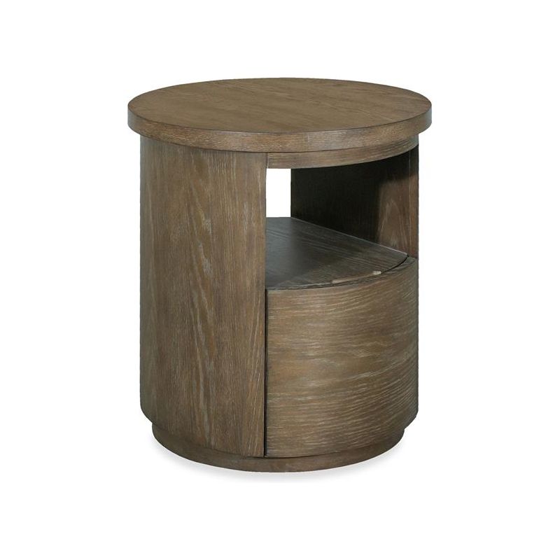 WOOD ROUND END TABLE