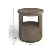 WOOD ROUND END TABLE