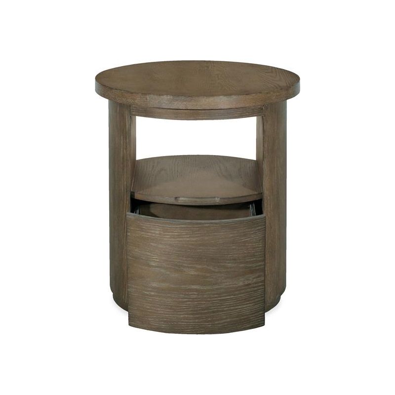 WOOD ROUND END TABLE