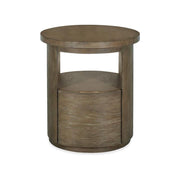 WOOD ROUND END TABLE