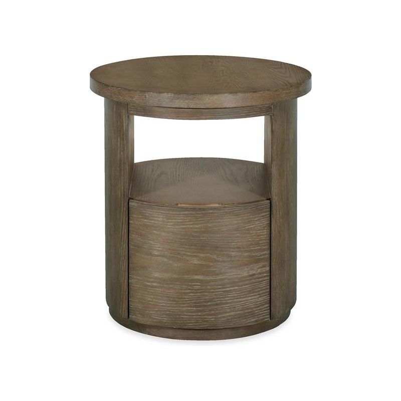 WOOD ROUND END TABLE