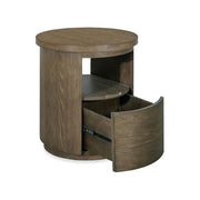 WOOD ROUND END TABLE