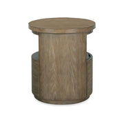 WOOD ROUND END TABLE