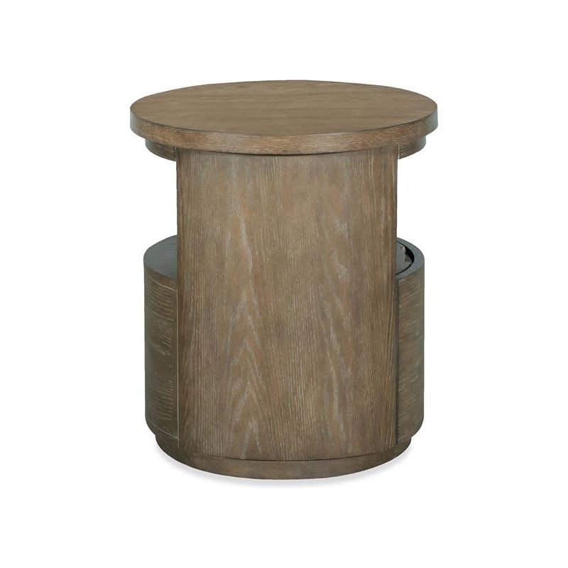 WOOD ROUND END TABLE