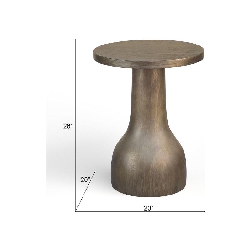 WOOD ROUND ACCENT TABLE