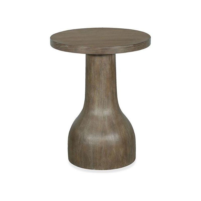 WOOD ROUND ACCENT TABLE