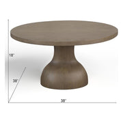 WOOD ROUND COCKTAIL TABLE SET