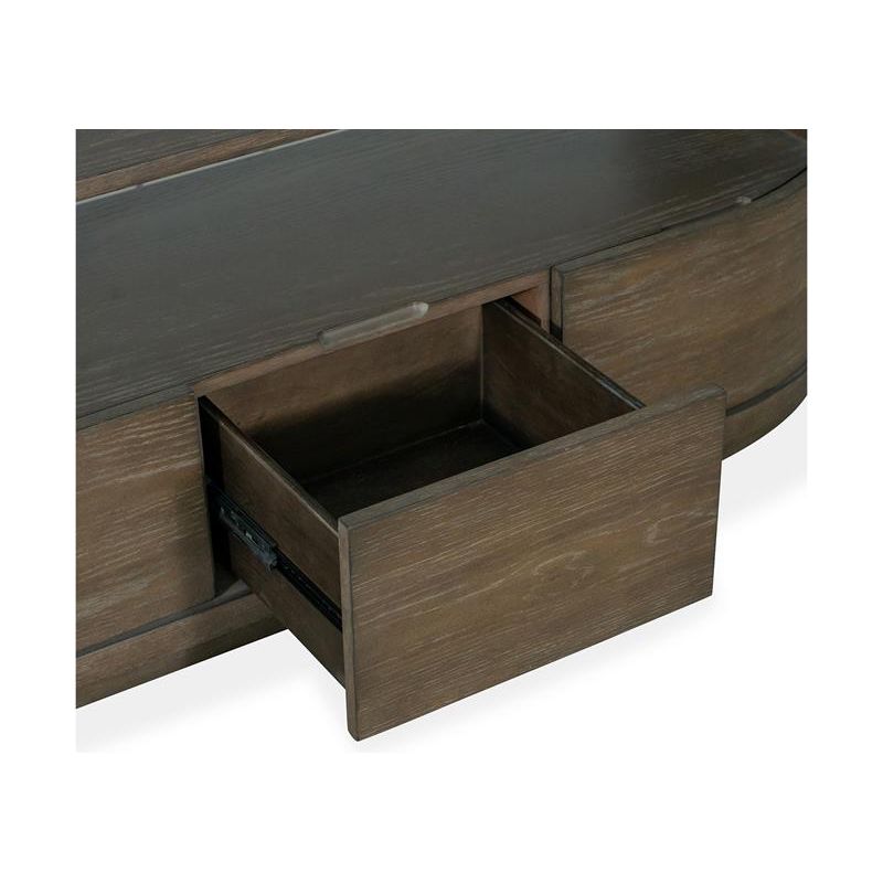 WOOD DEMILUNE CONSOLE