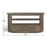 WOOD DEMILUNE CONSOLE