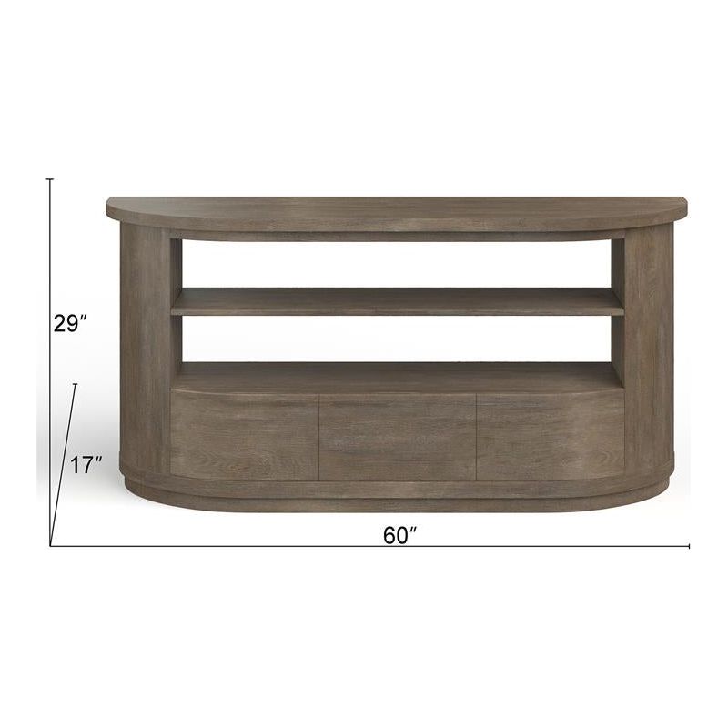 WOOD DEMILUNE CONSOLE