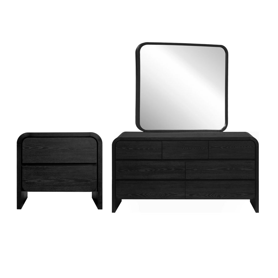 ELORA NIGHTSTAND & DREESER WITH MIRROR