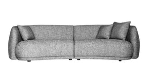 CURVED FOUR SEATER SOFA - GREY