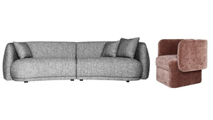 CURVED LIVING SET - TWO SOFAS & TWO CHAIRS