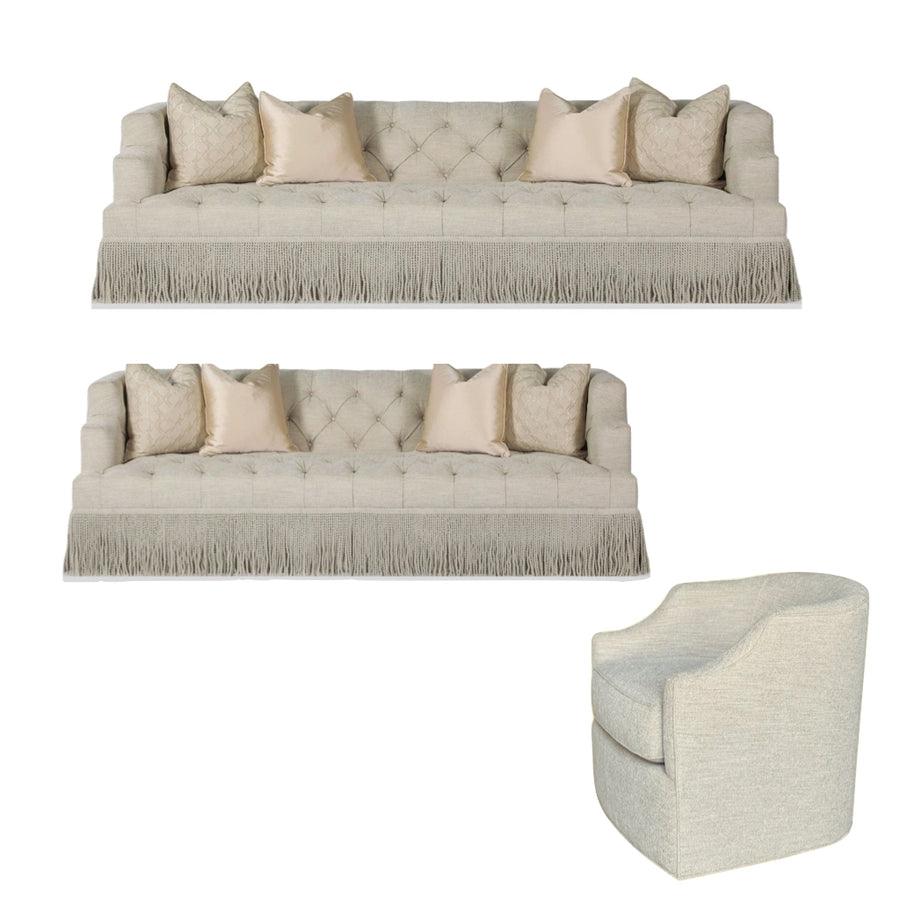 CELESTE LIVING SET - TWO SOFAS & TWO CHAIRS