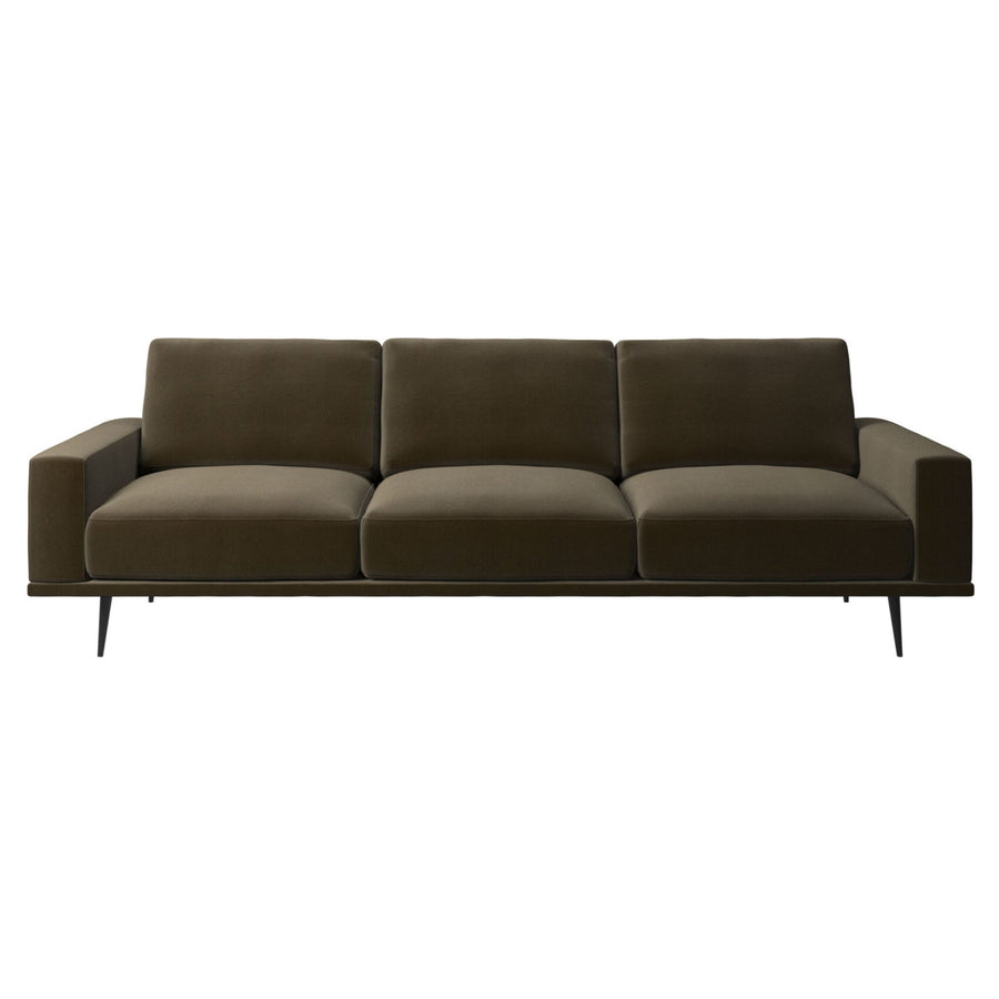 CARLTON DUSTY BROWN VELVET SOFA