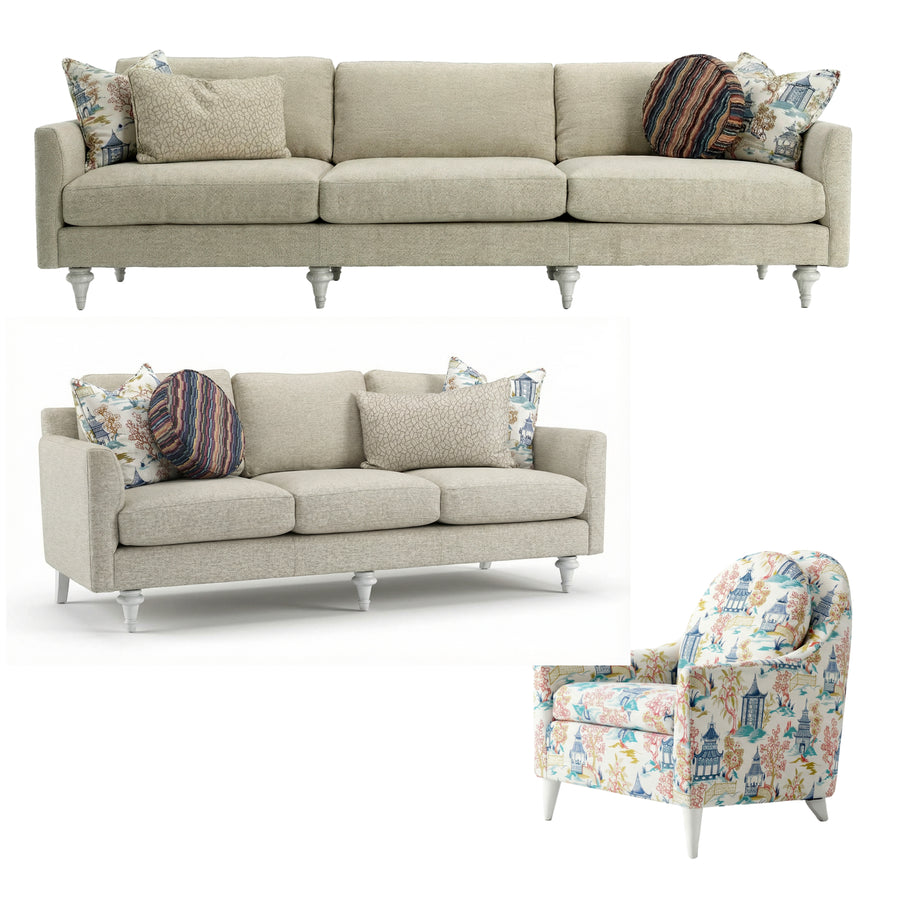 طقم كنب شوغار شيك - كنبتين و كرسيين