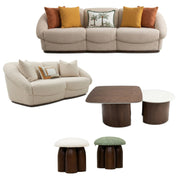 PALM LIVING SET - ONE GRAND SOFA, LOVESEAT AND COFFEE TABLE