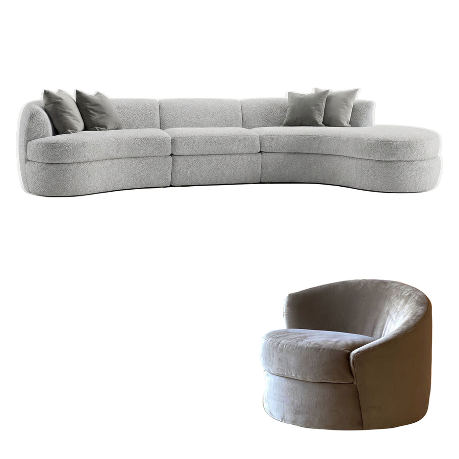 ANDERSON MUSE MODULAR LIVING SET - ONE SOFA & ONE CHAIR
