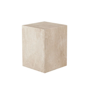 ARK END TABLE - BEIGE MARBLE