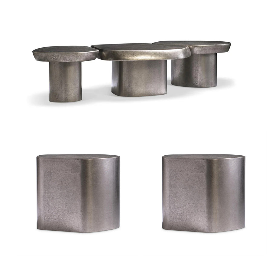 CLAWSON COCKTAIL TABLE SET WITH END TABLES