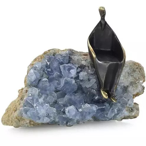 CLOAKED FIGURE SCULPTURE, ON KYANITE, III