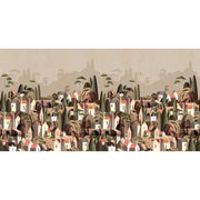 LANDSCAPE WALL MURAL HOUSES CITYSCAPE STYLISH WALLPAPER - LIGHT BEIGE
