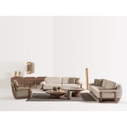 MOCHA THREE SEATER SOFA