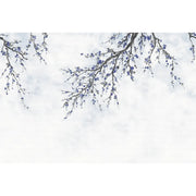 LARGE BLOSSOM TREE WALLPAPER, BLUE CHINOISERIE NATURE FLOWERS WALL MURAL