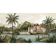 LARGE TROPICAL INDIAN THEME WALL MURAL, INDIA EARLY MORNING WALLPAPER