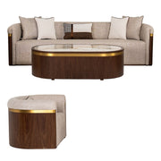 CEBE LIVING SET - ONE SOFA & TWO CHAIRS WITH COFFEE TABLE