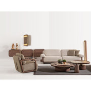 MOCHA THREE SEATER SOFA