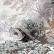 NATURE TROPICAL WALLPAPER, GREEN FOREST WALL MURAL, CUSTOM SIZE TREES WALL ART