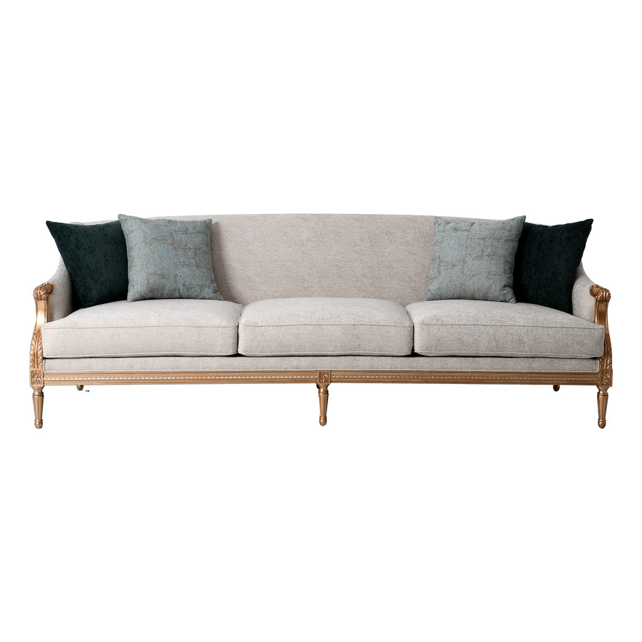 CLASSIC THREE SEATER SOFA - GOLD