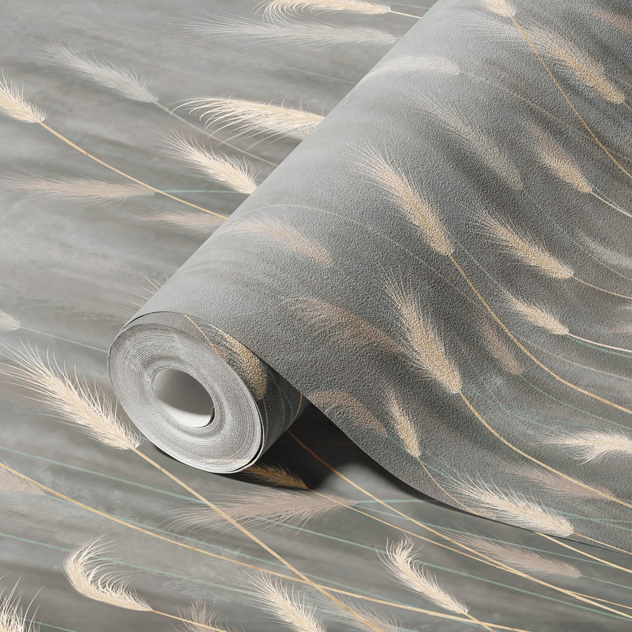 SWAYING WHEAT FIELD WALL MURAL - BLUE