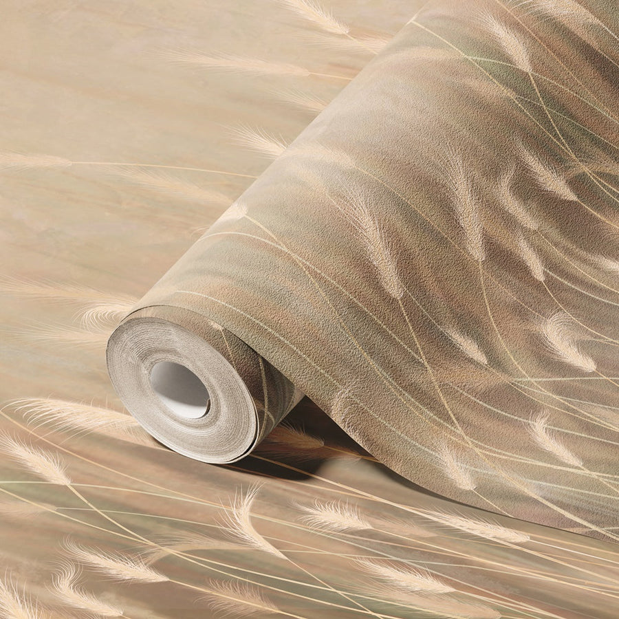 SWAYING WHEAT FIELD WALL MURAL - BEIGE