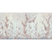 TREE WALL MURAL, LIGHT GREY FLOWERS BLOSSOM WALLPAPER